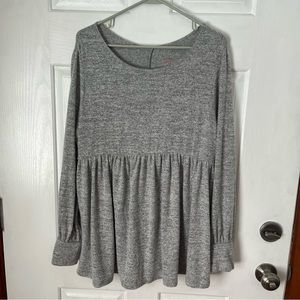 Isabel maternity long sleeve grey shirt